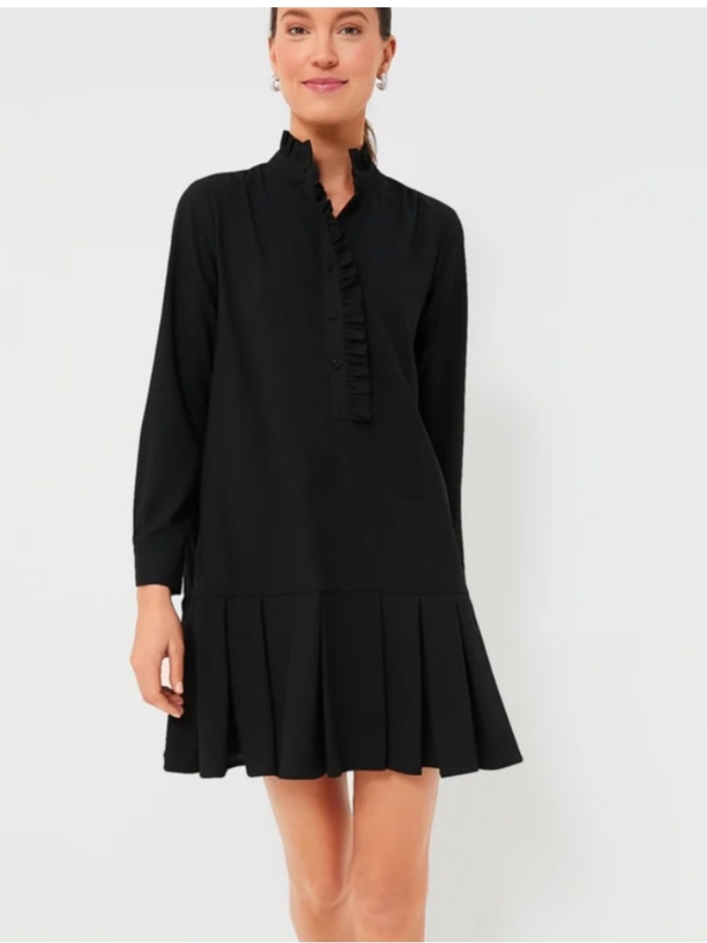 Tuckernuck Black Crepe Tate Long Sleeve Dress Size S NWT